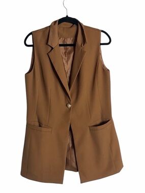 Tan Stylish Vest, M